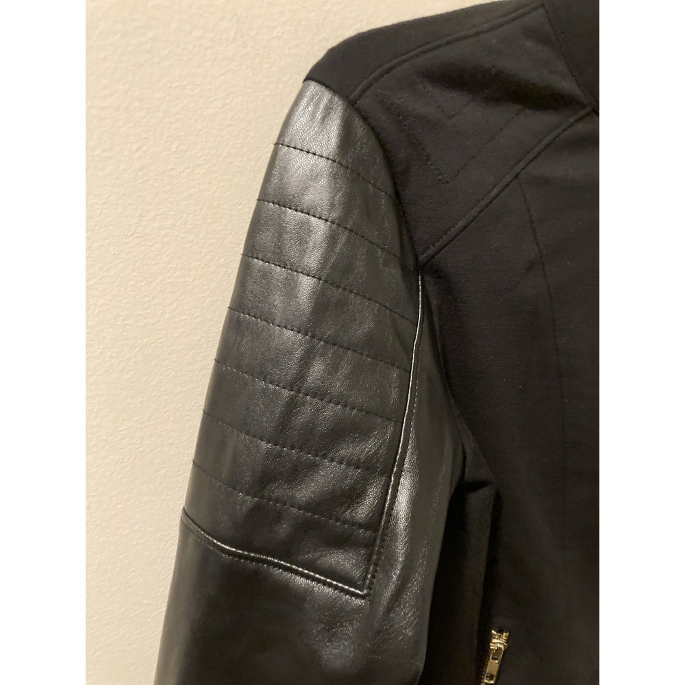 Star Wars Moto Jacket Black Rebel Faux Leather Zip Front Sz M - Picture 5 of 11